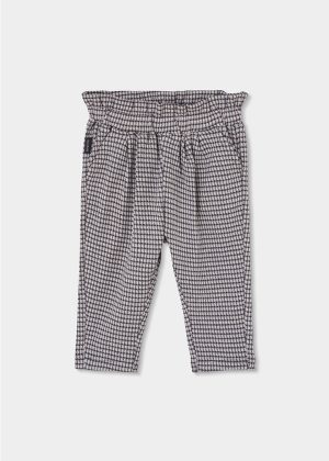 Pantalón punto cuadros de niña