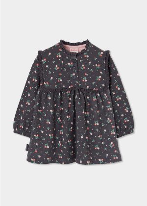 Vestido interlock flores niña
